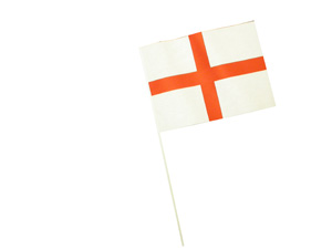 Unbranded St George paper flag, 11`` x 8``