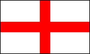 St George paper table flag, 6`` x 4``