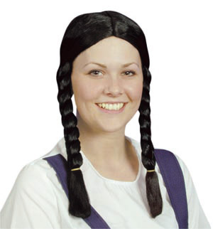 St. Trinians wig, black