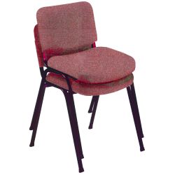 Unbranded Stacking Conference Side Chair Fabric Burgundy 4