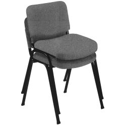 Unbranded Stacking Conference Side Chair Fabric Charcoal