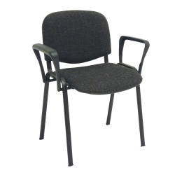 Unbranded Stacking Conference Side Chair With Arms Fabric