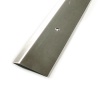 Satin stainless steel threshold strip with one bevel edge. Strip measures 50mm x 915mm. When fitting