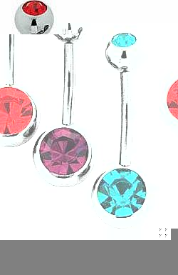 Unbranded Stainless Steel Bright Belly Bars - Set of 3
