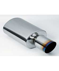 Unbranded Stainless Steel Single Big Bore Performance Muffler Exhaust