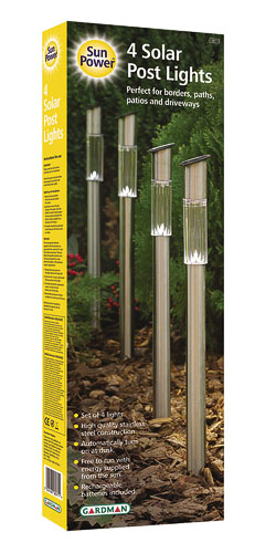 Dimensions: w 50 mm x w 610 mmThese four stainless steel solar post lights look fantastic in any