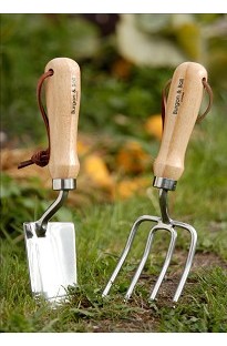 Unbranded Stainless Steel Trowel and Fork Set