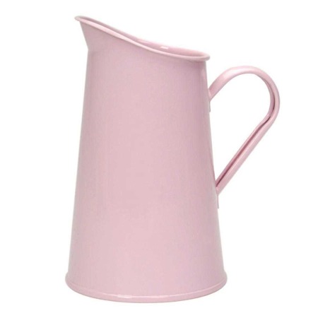 Metal Jug or Pitcher coated in Pink for your shabby chic kitchen  21 cm high