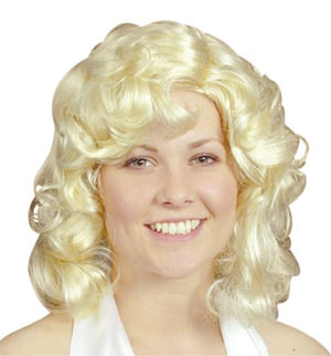 A great blonde curly wig ideal for those Hollywood stars amongst us!Also available in black and ging