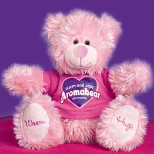 The Aroma Bear is ideal for keeping you warm at bedtime. His soothing lavender fragrance will help