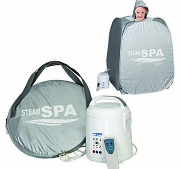 Portable Steam SpaThis portable steam spa provides all the benefits of a sauna in a convenient foldaway pod. It can be assembled quickly and folds into a handy carry bag for easy transportation and storage. Three power settings and two timer options 