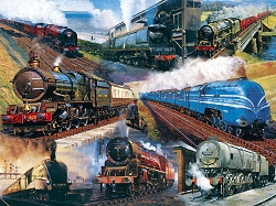 Steam Trains 1000pc Montage Puzzle