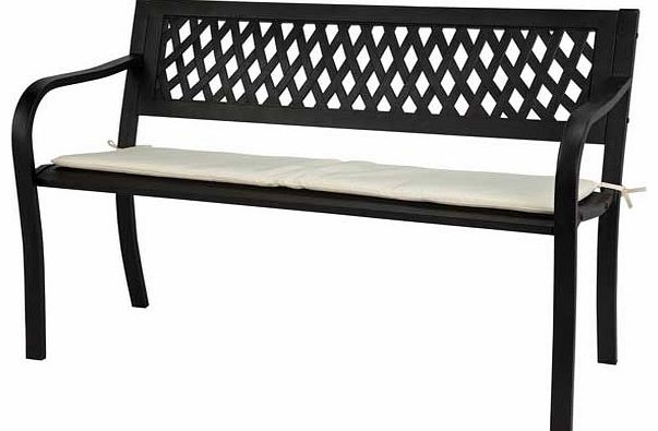 Steel 4ft Bench with Cushion