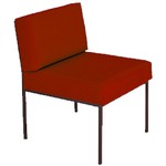 Steel-Frame Reception Chair-Red