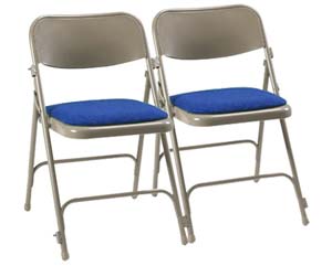 Unbranded Steel upholstered seat link folding chair