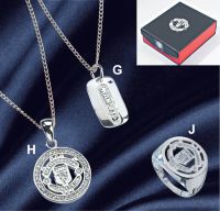 Sterling Silver Manchester United Dog Tag And Chain