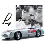 In 1953 Moss and Collins won the Targa Florio in the Mercedes Benz 300 SLR despite a big shunt on