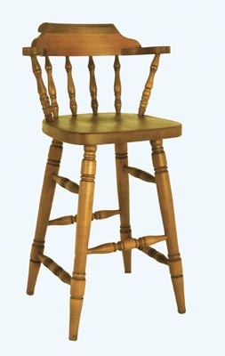 BEECH LARGE SPINDLE BAR STOOL WITH A SEAT WIDTH OF 1846cm