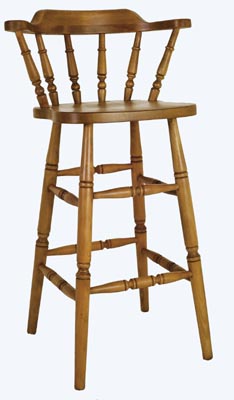 BEECH MEDIUM SPINDLE BAR STOOL WITH A SEAT WIDTH OF 1743cm