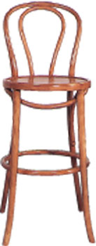 Beech bentwood bar stool with back