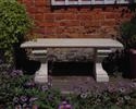 Unbranded Straight Classic Garden Bench: W350xL1040xH400 - Natural Cream Stone