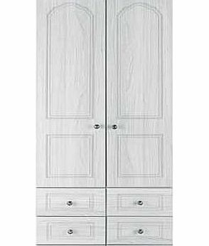 Unbranded Stratford 2 Door 2 Drawer Wardrobe - White
