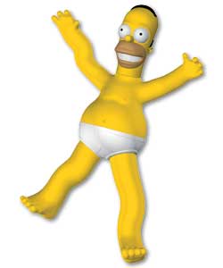 Homer can stretch to 3 times his size!With realistic Homer Simpson glazed expression, authentic
