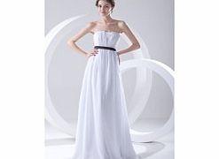 Unbranded Stretch satin Chiffon Floor-length Strapless
