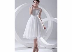 Unbranded Stretch satin Chiffon Tea-length Knee-length