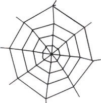 Fuzzy stretchy spiders web shape