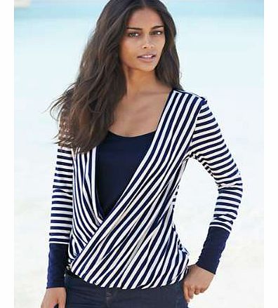Unbranded Stripe Wrap Layer Top