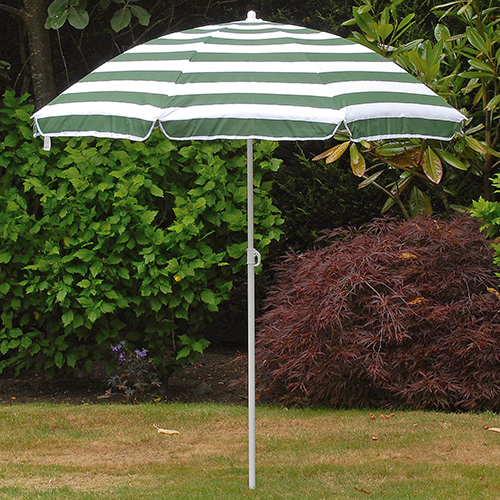 Unbranded Striped Green/White Parasol