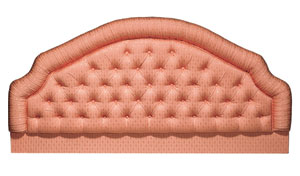 A luxurious fabric headboard from the Stuart Jones