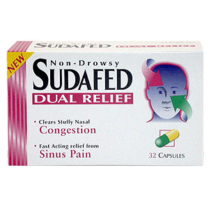Sudafed Dual Relief Capsules - Size: 32