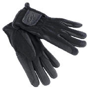 Unbranded Suedette Horse Riding Gloves, Black, 2 Pk - Small