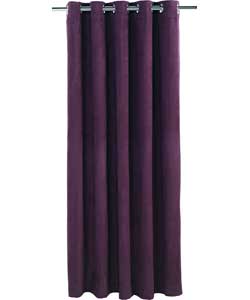 Unbranded Suedette Lined Blackcurrant Eyelet Curtains - 46