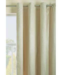 Unbranded Suedette Lined Eyelet Cream Curtains - 66 x 72