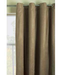 Unbranded Suedette Lined Eyelet Mocha Curtains - 66 x 72