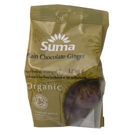 Unbranded Suma Organic Ginger - Dark Chocolate - 125g