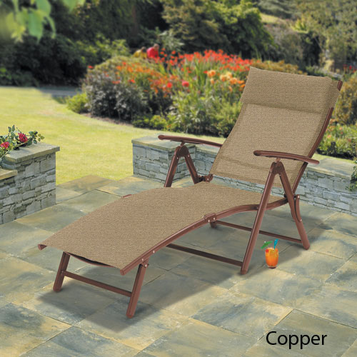 Unbranded Suntime Textilene Sun Lounger with Pillow -