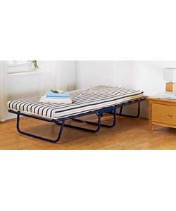 Metal tubular frame with sprung slatted base and 360 degree castors.Size as bed (W)80, (L)189, (H)39