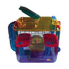 The CritterTrail TWO is a fabulous home for hamsters, mice and gerbils.This colourful home will give