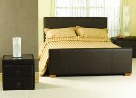 The Harrison is a fabulous looking real leather bed, finished in brown giving it a majestic look