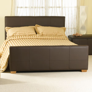 Sweet Dreams, the Harrison, 5ft Leather Bedstead The Harrison is a handsome real leather bed (faux