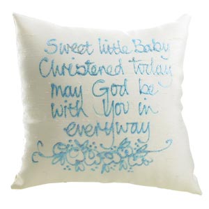 Unbranded Sweet Little Baby Boy Christened Silk Painted