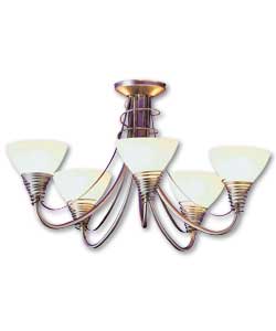 Swinell 5 Light Ceiling Fitting - Brushed Chrome-Plated
