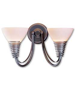 Swinell Double Wall Light - Brushed Chrome-Plated
