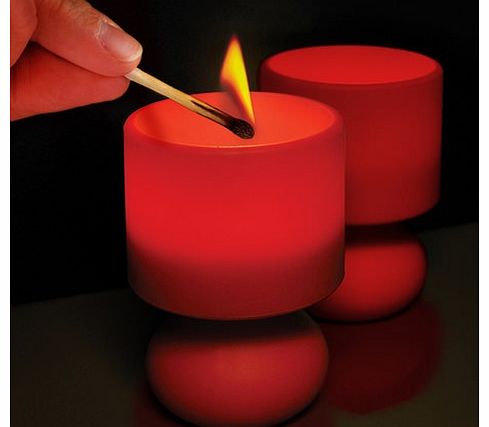 T-Lamp Tealight Holders T-Lamps are silicone tealight holders in the shape of retro lamps. They are made of red silicone and come in a set of 2. Tealights are not included. The measure around 7.8 cm x 5 cm x 5 cm each. These make great home gifts and