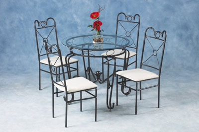 TABLE DINING SET ARIANNA ROUND & 4 CHAIRS
