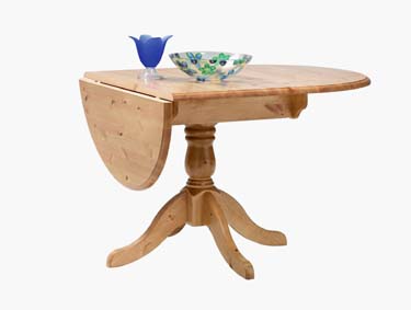 OVAL DROP-LEAF PEDESTAL TABLE.EXTENDS TO 57.5